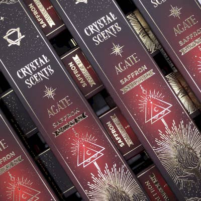Incenso aroma Zafferano con AGATA ROSSA