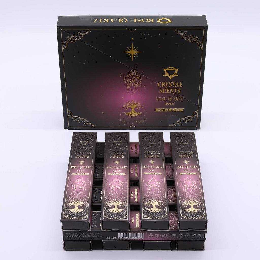 Incenso aroma Rosa con QUARZO ROSA
